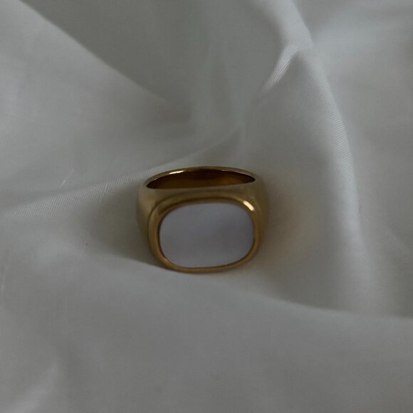 Chunky Square Stainless Steel Ring - Picture 1 of 2